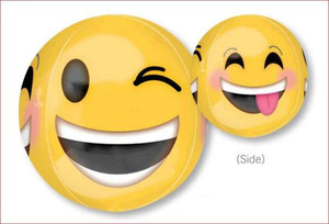 Balloon Foil 38cm Orbz Winking Emoji 2 Sided Balloon Foil 38cm Orbz Winking Emoji 2 Sided