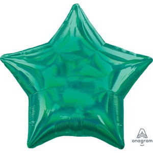 Balloon Foil 48cm Shape Iridescent Green Star
