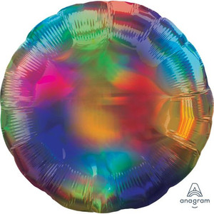 Balloon Foil 48cm Shape Iridescent Rainbow Round