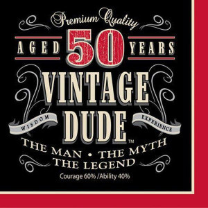 Napkin Lunch 50 Vintage Dude 16pk