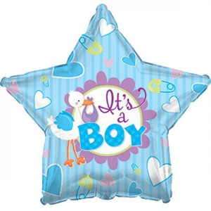 Balloon Foil 43cm Inflated Its A Boy Star Shape Balloon Foil 43cm Inflated Its A Boy Star Shape