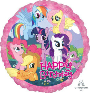 Balloon Foil 43cm Inflated My Little Pony Happy Birthday Balloon Foil 43cm Inflated My Little Pony Happy Birthday