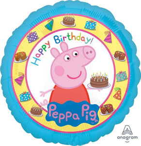 Balloon Foil 43cm Inflated Peppa Pig Happy Birthday Balloon Foil 43cm Inflated Peppa Pig Happy Birthday