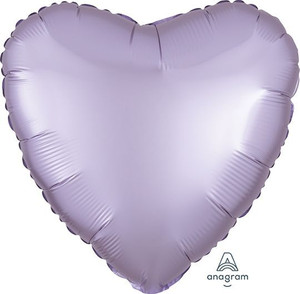 Balloon Foil 43cm Inflated Shape Pastel Lilac Heart (8914)