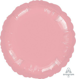 Balloon Foil 43cm Inflated Shape Pastel Pink  Pearl Round