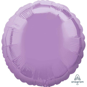 Balloon Foil 43cm Inflated Shape Lavender Pearl Round