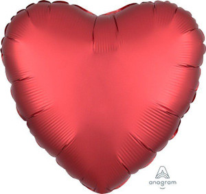 Balloon Foil 43cm Inflated Shape Sangria Heart