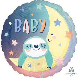 Balloon Foil 43cm Inflated Sloth Baby Balloon Foil 43cm Inflated Sloth Baby