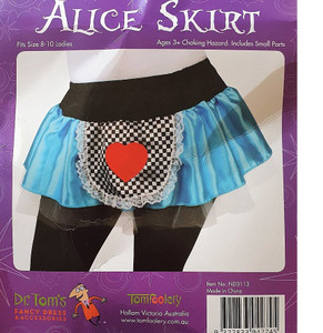 Costume Adult Blue Skirt Alice Small Costume Adult Blue Skirt Alice Small