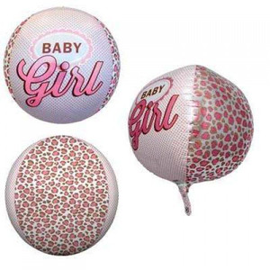 Balloon Foil 43cm Inflated Orbz Baby Girl 3d Sphere Balloon Foil 43cm Inflated Orbz Baby Girl 3d Sphere