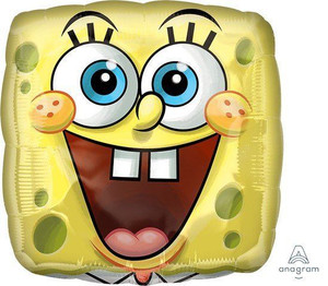 Balloon Foil 43cm Inflated SpongeBob Square Pants Square Shape Balloon Foil 43cm Inflated SpongeBob Square Pants Square Shape