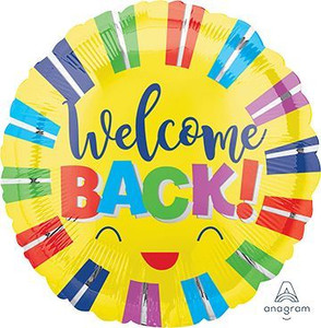 Balloon Foil 43cm Inflated Welcome Back Balloon Foil 43cm Inflated Welcome Back