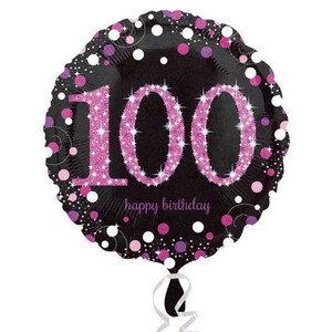 Balloon Foil 45cm 100 Inflated Pink Celebration Holographic Balloon Foil 45cm 100 Inflated Pink Celebration Holographic