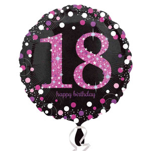 Balloon Foil 45cm 18 Inflated Pink Celebration Holographic Balloon Foil 45cm 18 Inflated Pink Celebration Holographic