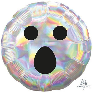 Balloon Foil 45cm Inflated Ghost Holographic Iridescent Balloon Foil 45cm Inflated Ghost Holographic Iridescent