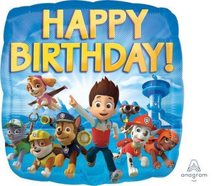 Balloon Foil 43cm Inflated Paw Patrol Happy Birthday Balloon Foil 43cm Inflated Paw Patrol Happy Birthday