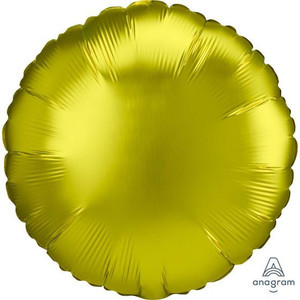 Balloon Foil 45cm Inflated Shape Lemon Luxe Round