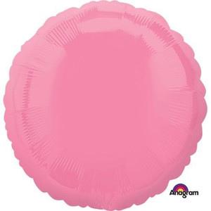 Balloon Foil 45cm Inflated Shape Bright Bubble Gum Pink Round