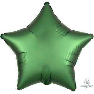 Balloon Foil 48cm Inflated Shape Emerald Shimmering Luxe Star