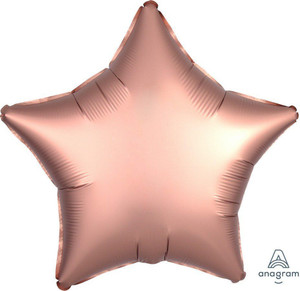 Balloon Foil 48cm Inflated Shape Rose Copper Star