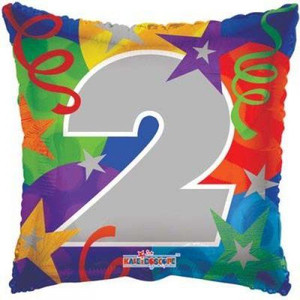 Balloon Foil 46cm 2 Inflated Birthday Square Shape