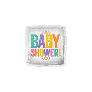 Balloon Foil 46cm Inflated Baby Shower Square Shape Balloon Foil 46cm Inflated Baby Shower Square Shape