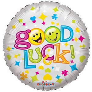 Balloon Foil 46cm Inflated Good Luck Smiles Balloon Foil 46cm Inflated Good Luck Smiles