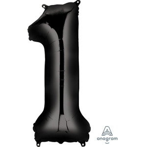 Balloon Foil 86cm 1 Inflated Black Shape