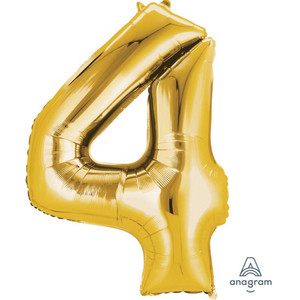 Balloon Foil 86cm 4 Inflated Gold Shape