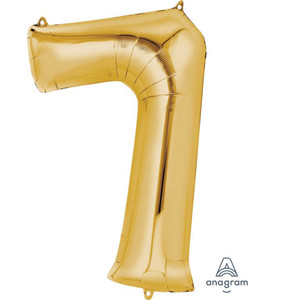 Balloon Foil 86cm 7 Inflated Gold Shape