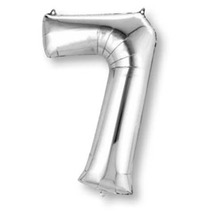 Balloon Foil 88cm 7 Inflated Silver Shape Balloon Foil 88cm 7 Inflated Silver Shape