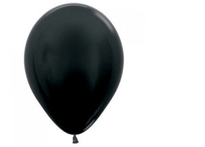 Balloon 30cm Inflated Metallic Black Sempertex Latex Each Balloon 30cm Inflated Metallic Black Sempertex Latex Each