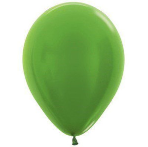 Balloon 30cm Inflated Metallic Lime Green Sempertex Latex Each Balloon 30cm Inflated Metallic Lime Green Sempertex Latex Each