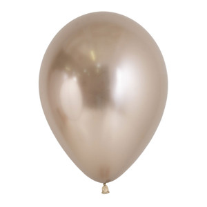 Balloon 30cm Inflated Reflex Metallic Champagne Sempertex Latex Each Balloon 30cm Inflated Reflex Metallic Champagne Sempertex Latex Each