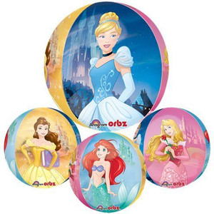Balloon Clear 38cm Inflated Orbz Princess Dream Big