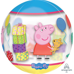 Balloon Clear 38cm Inflated Orbz Peppa Pig Balloon Clear 38cm Inflated Orbz Peppa Pig