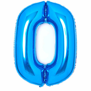 Balloon Foil 90cm 0 Blue Shape