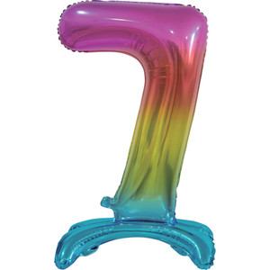 Balloon Foil 76cm 7 Standing Rainbow Shape
