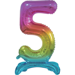 Balloon Foil 76cm 5 Standing Rainbow Shape