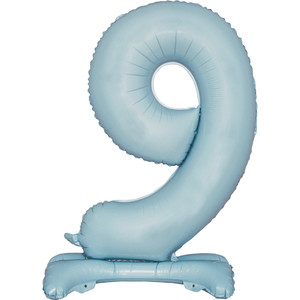 Balloon Foil 76cm 9 Standing Pastel Blue Shape