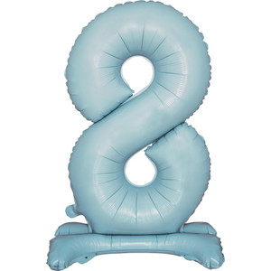 Balloon Foil 76cm 8 Standing Pastel Blue Shape