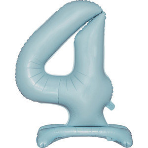 Balloon Foil 76cm 4 Standing Pastel Blue Shape