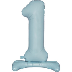 Balloon Foil 76cm 1 Standing Pastel Blue Shape