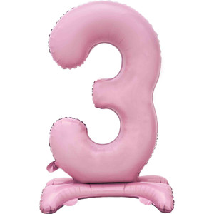 Balloon Foil 76cm 3 Standing Pastel Pink Shape