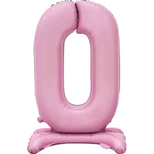 Balloon Foil 76cm 0 Standing Pastel Pink Shape Balloon Foil 76cm 0 Standing Pastel Pink Shape