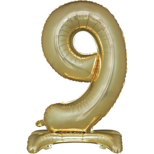 Balloon Foil 76cm 9 Standing White Gold Shape Balloon Foil 76cm 9 Standing White Gold Shape