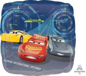 Balloon Foil 43cm Inflated Cars 3 Lightning Square Shape Balloon Foil 43cm Inflated Cars 3 Lightning Square Shape