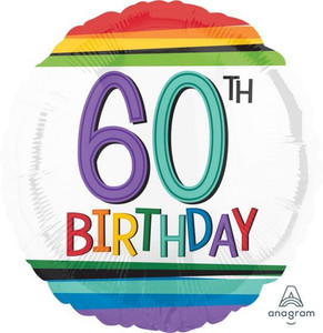 Balloon Foil 45cm 60 Inflated Birthday Rainbow Balloon Foil 45cm 60 Inflated Birthday Rainbow