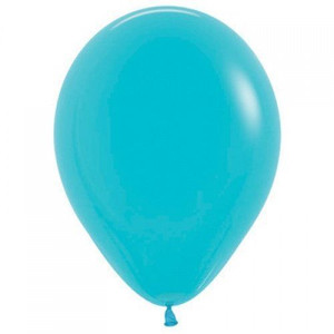 Balloon 30cm Inflated Hi-Float Caribbean Blue / Teal Latex Each