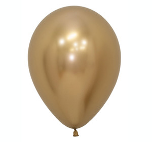 Balloon 30cm Inflated Hi-Float Reflex Metallic Gold Sempertex Each Balloon 30cm Inflated Hi-Float Reflex Metallic Gold Sempertex Each